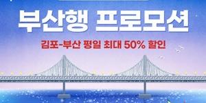 티웨이항공 김포~부산 노선 최대 50% 할인판매, 17일부터 선착순