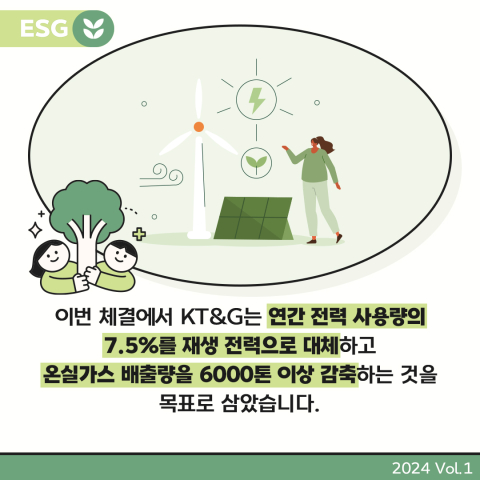 [카드뉴스] KT&G, GREEN IMPACT를 바탕으로 재생에너지 사용에 앞장서