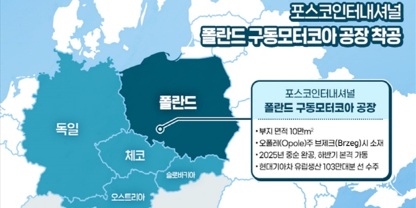 포스코인터내셔널 구동모터코어 폴란드 공장 착공, 2025년 하반기 본격 가동