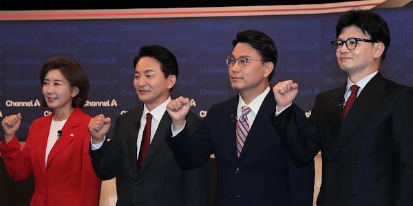 [에이스리서치] 국힘 차기 당대표 지지도, 한동훈 43.9% 원희룡 11.3% 나경원 10.7%