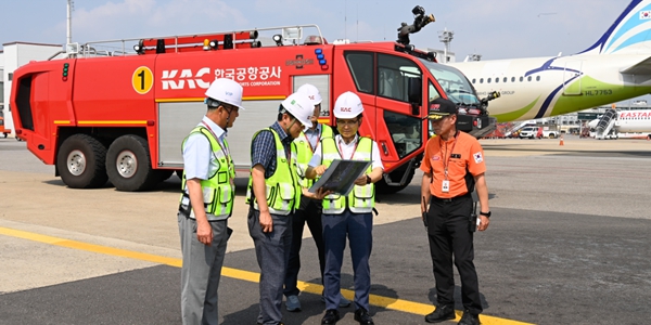 한국공항공사 폭염 대비 현장 특별점검, 김포공항 콘크리트 타설 일시 중단