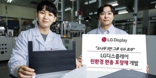 LG디스플레이, 한화솔루션과 손잡고 전자부품용 친환경 완충 포장재 개발