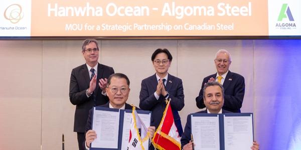한화오션 캐나다 철강기업과 협력에 현지 전문가 호평, 