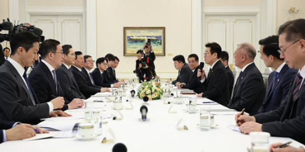 이재명 10대 그룹 총수와 기업간담회, 재계 