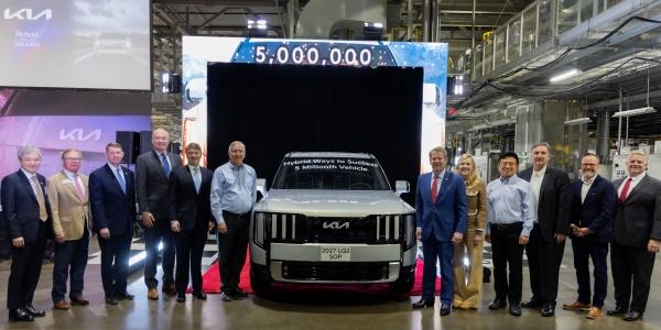 기아 미국 조지아법인 누적생산 500만 대, 하이브리드 '올 뉴 텔루라이드' 생산 시작