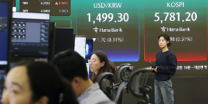 코스피 개인·기관 매수에 5780선 강보합 마감, 원/달러 환율은 이틀 연속 1500원대 