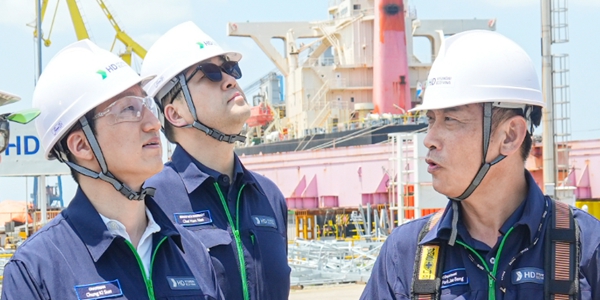 HD현대 정기선 베트남 계열사 현장 점검, 