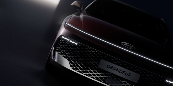 현대차 '더 뉴 그랜저' 디자인 첫 공개, '플레오스 커넥트' '전동식 에어벤트' 첫 탑재