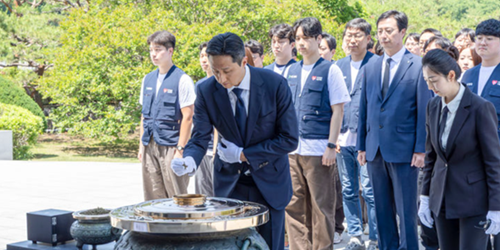 HD현대 회장 정기선 임직원과 현충원 참배, 