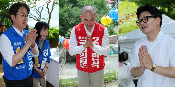 [6·3 판세/부산북구갑] 하정우·한동훈 접전, '박민식 완주'에 보수 표심 최종 선택 주목