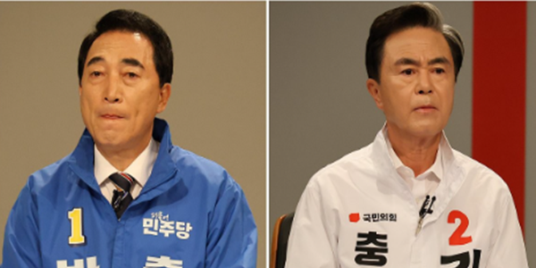 [6·3선거 출구조사/충남지사] 민주당 박수현 52.1% vs 국힘 김태흠 47.9%, 4.2%p 차이 