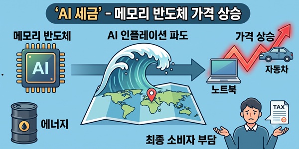 메모리반도체 가격 상승이 모두에게 'AI 세금' 부과, 글로벌 인플레이션 주범으로 떠올라