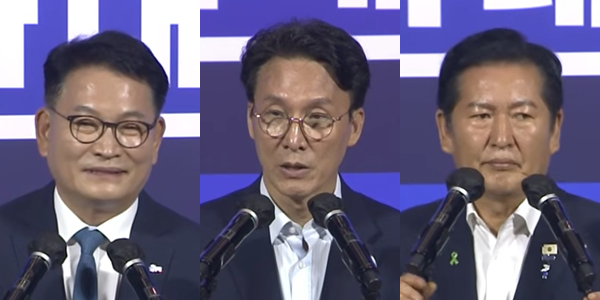 민주당 당대표 선거 정청래·김민석·송영길 '3파전' 압축, 선호투표제 변수