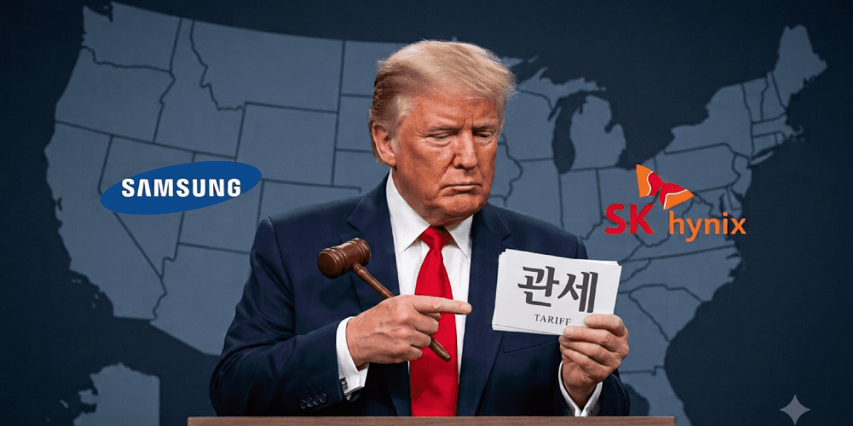 트럼프 반도체에도 관세 부과 압박, 삼성전자·SK하이닉스 메모리 호황 '불안불안'